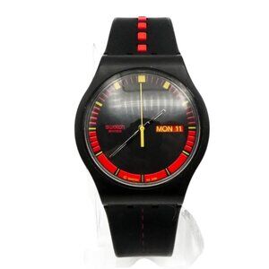Swatch Jelly In Jelly Black On Fire Watch SUJB704